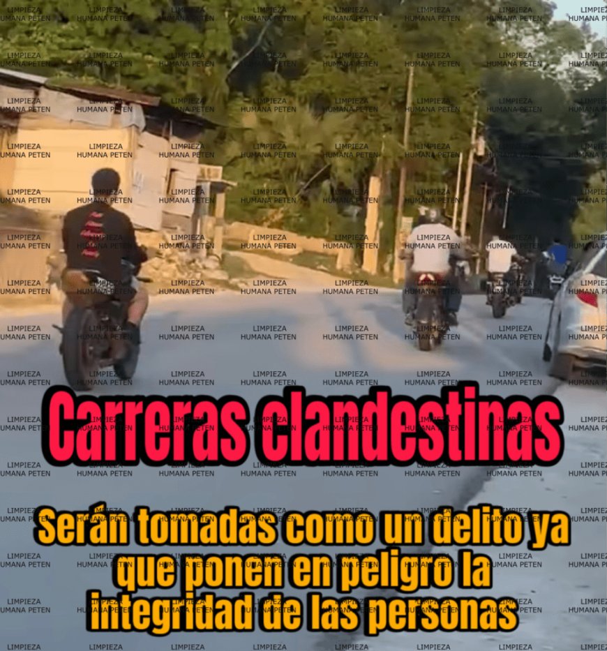 CARRERAS CLANDESTINAS = CAMINO DIRECTO A LA MUERTE
